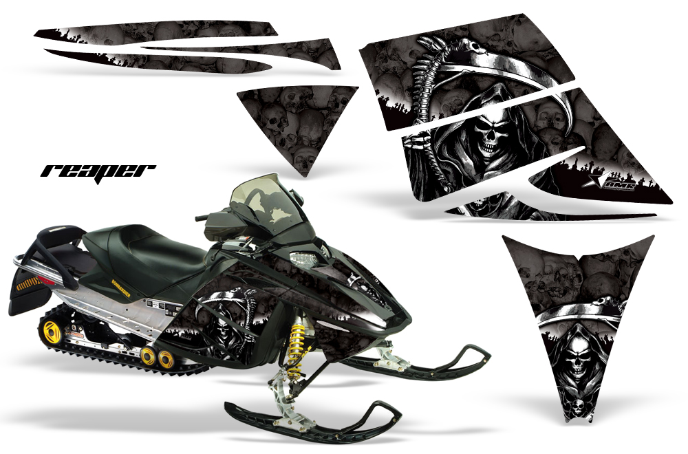 Ski-Doo Rev Graphics Kit REAPER Black